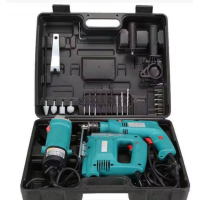 Набір електроінструментів 3в1  ударна дриль, лобзик і болгарка з комплектом насадок у кейсі, професійний набір для ремонту